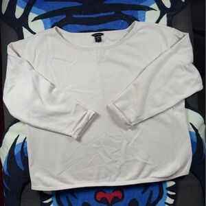 VTG OVS Moda International Cream Sweat Shirt Size L